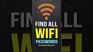 Find All WiFi Passwords on Windows 10 / 11