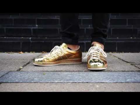 adidas superstar 80s gold metallic