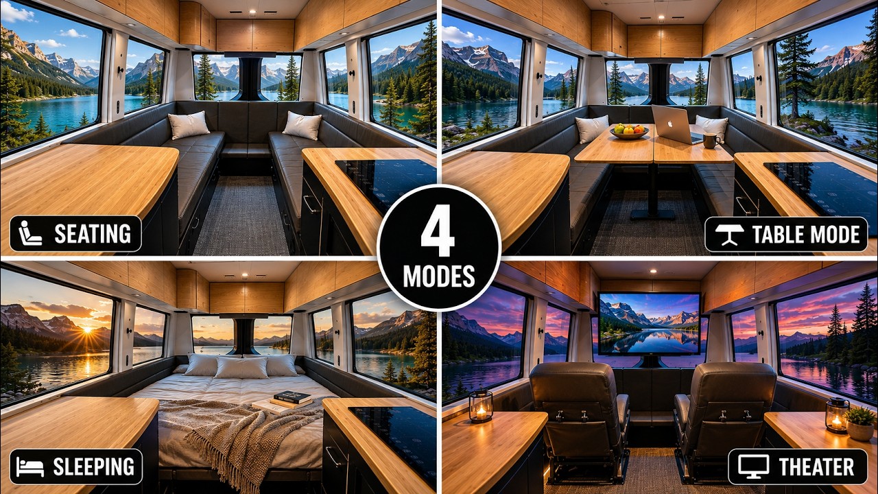 This Van has 4 Modes just in the Seats - Wait til You See the Bathroom