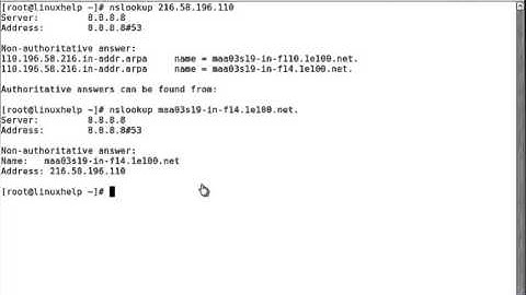 How to use nslookup command in linux