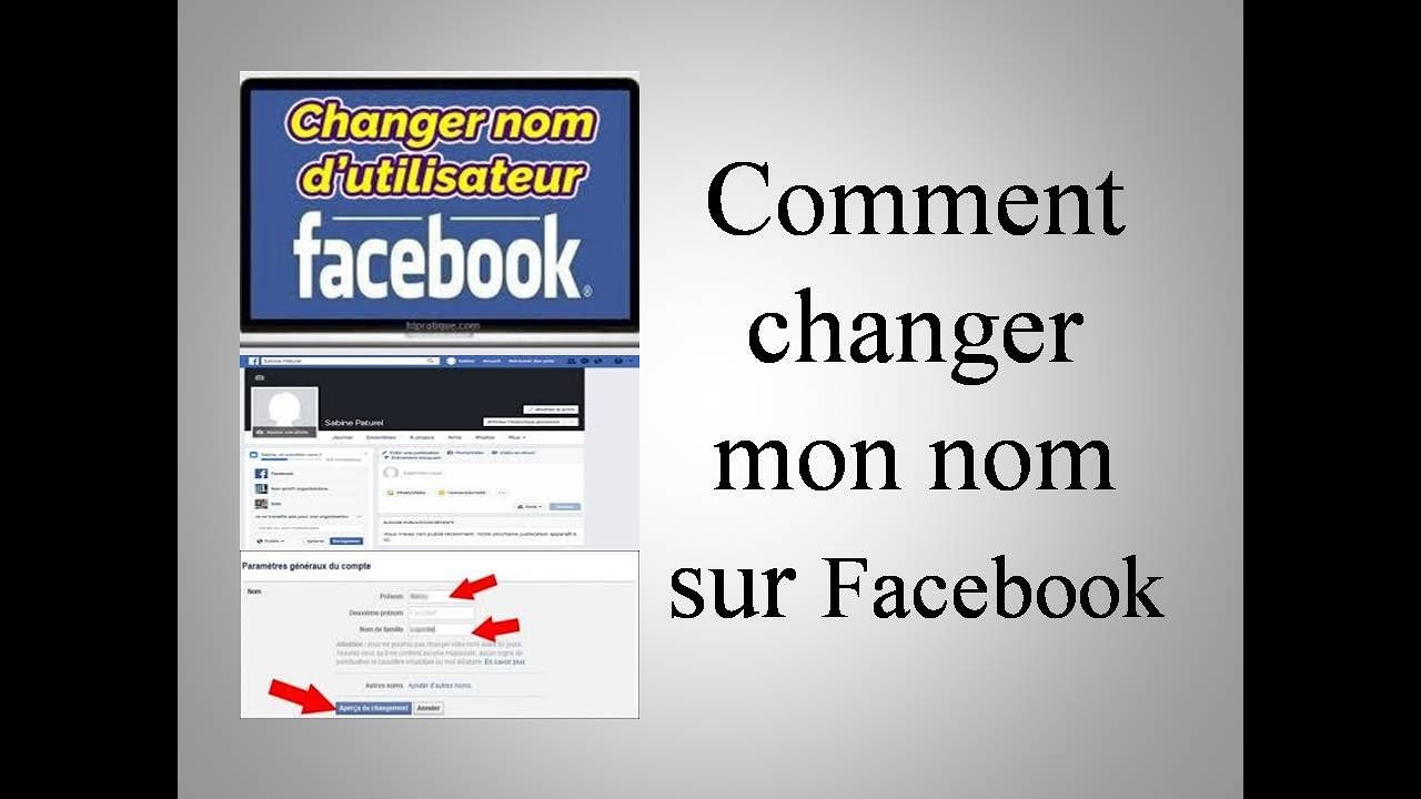 Comment changer ou modifier son nom sur facebook rapide youtube