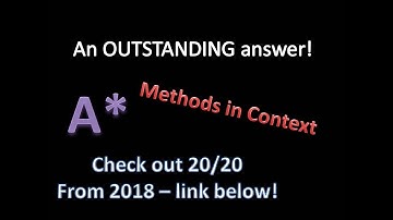 Methods in Context 20/20 marks Outstanding answer