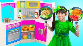 Emma Pretend Play w\/ Restaurant Kitchen Buffet Dinner Party Kids Toys