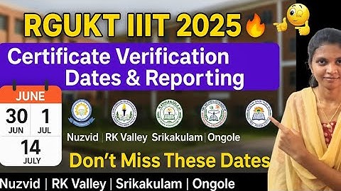 AP IIIT RGUKT Results & Certificate Verification Dates Released! | Full Process Explained