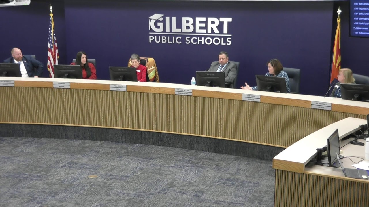 Gilbert Public Schools Board Meeting 1/9/2024 YouTube