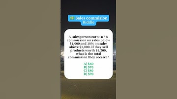 Sales commision Riddle #shorts #riddlemathzone #maths