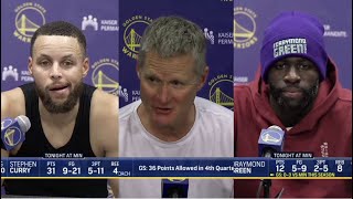 Curry, Steve Kerr & Draymond Postgame - Warriors slip in 4th quarter in tight loss to Timberwolves