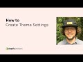 How to create theme settings