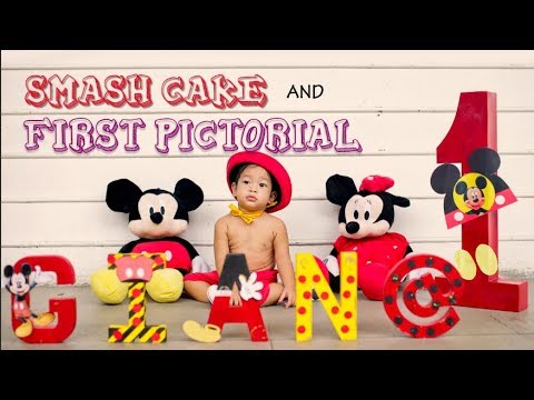 Diy Mickey Mouse Smash Cake And First Birthday Photoshoot Youtube