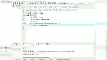 Program to check wether character is Alphabet or not | Dev C++| Beginners