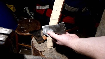 Axe whittling an ash handle for Finnish viking age axe part I.MOV