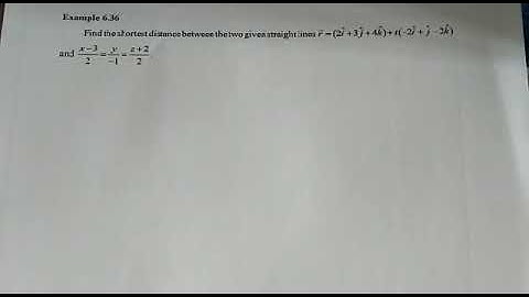 Class 12: Chapter - 6|| Exercise - 6.5||Example 6.36