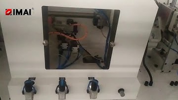 F586GC with 2 channels woodworking automatic trimmer edges banding machine for cabinet door