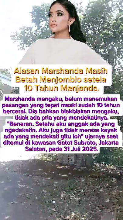 Alasan Marshanda Masih Betah M3nj*mblo setelah 10 Tahun M3nj4nda. #videoshorts #shorts #marshanda #.