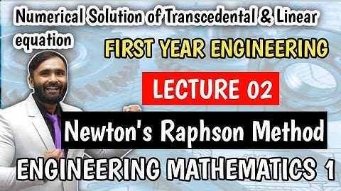Numerical Solution of Transcedental&Linear equation|Newton