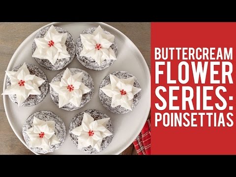 buttercream flower series how to make poinsettias youtube how to make a poinsettia flower out of paper