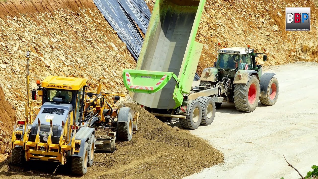 HBM-NOBAS BG 180 TA-6 Grader, Tractor, Truck, Neubaustrecke, Merklingen, 21.06.2018.