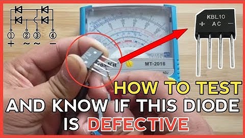 how to test diode and know if it is good or defective | tutorial