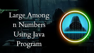 Largest Among n Numbers Using Java Program | Taking Inputs From the User | Java Program
