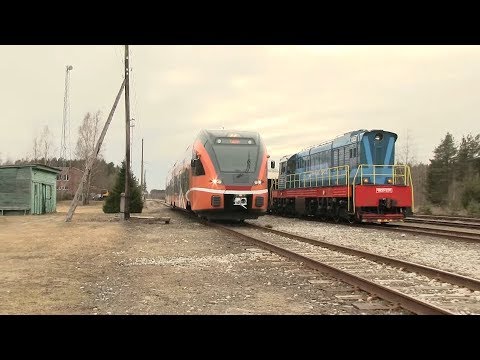 Штадлерский дизель-поезд 2235 на ст. Пярну-Грузовая / Stadler DMU 2235 at Pärnu-Kauba