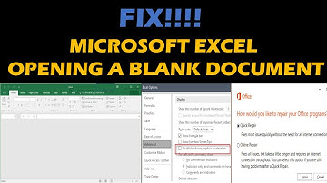 FIX!!!! Microsoft Excel opening a blank document