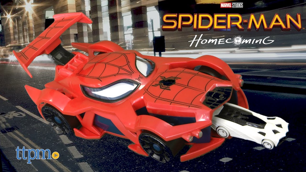 Hot Wheels Marvel Spider-Man Web-Car Launcher 