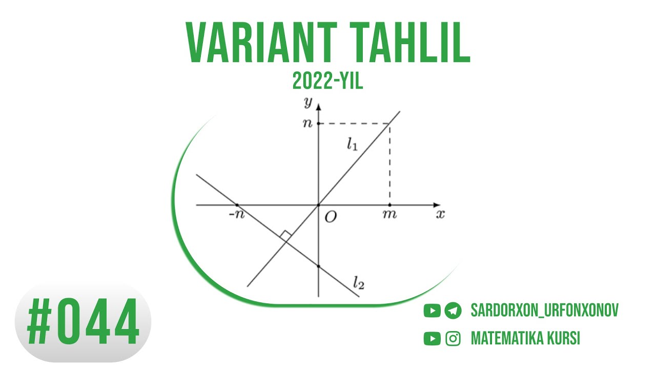 044 Misol   [ Variant tahlil ]
