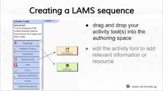 LAMS Video 2: Creating a LAMS sequence.