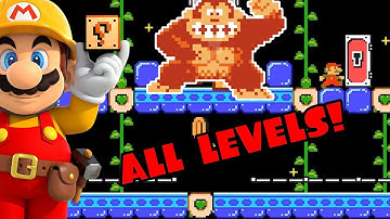 Super Mario Maker 2 🔧 Donkey Kong All 4 Levels 🔧 Toadfan