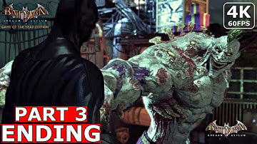 BATMAN ARKHAM ASYLUM ENDING Gameplay Walkthrough Part 3 [4K 60FPS] - No Commentary