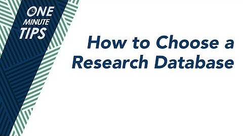 How to Choose a Database for Your Research Assignment