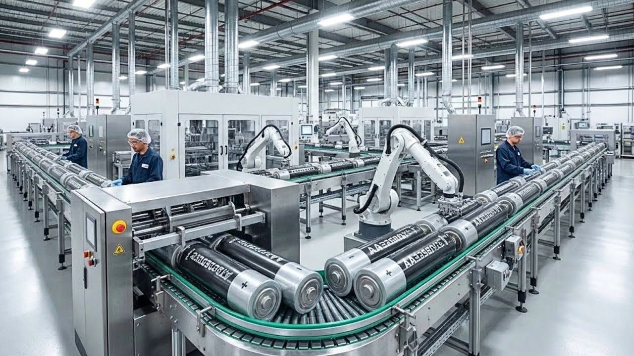 How It's Made the Mass Production of AA Batteries in Mega Factory
