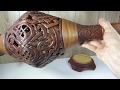 Прорезная ваза Лабиринт со сложным орнаментом   / Woodturning