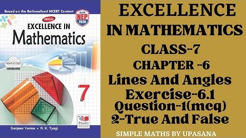 Excellence Math || Prachi Book || Class-7 || Chapter-6 || Exercise-6.1 || Question-(1 to 2)