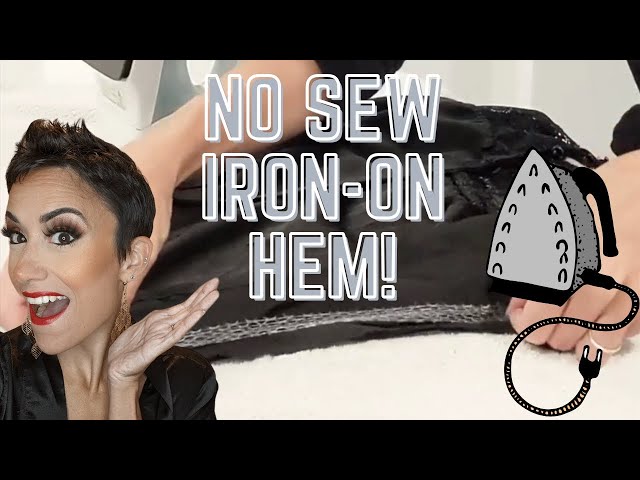 No Sew Hack for Shortening Sleeves Using Iron-On Hemming Tape