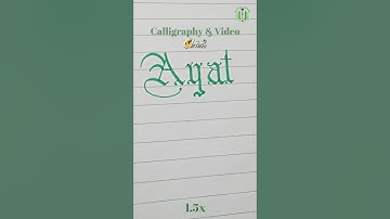 Writing the Name | Ayat | Calligraphy | Writing | Lettering | Shorts