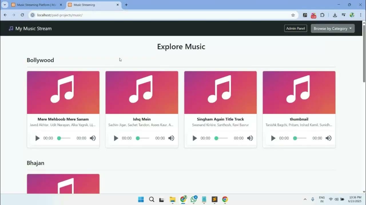 Music Streaming Platform using PHP and MySQL | PHPGurukul - YouTube