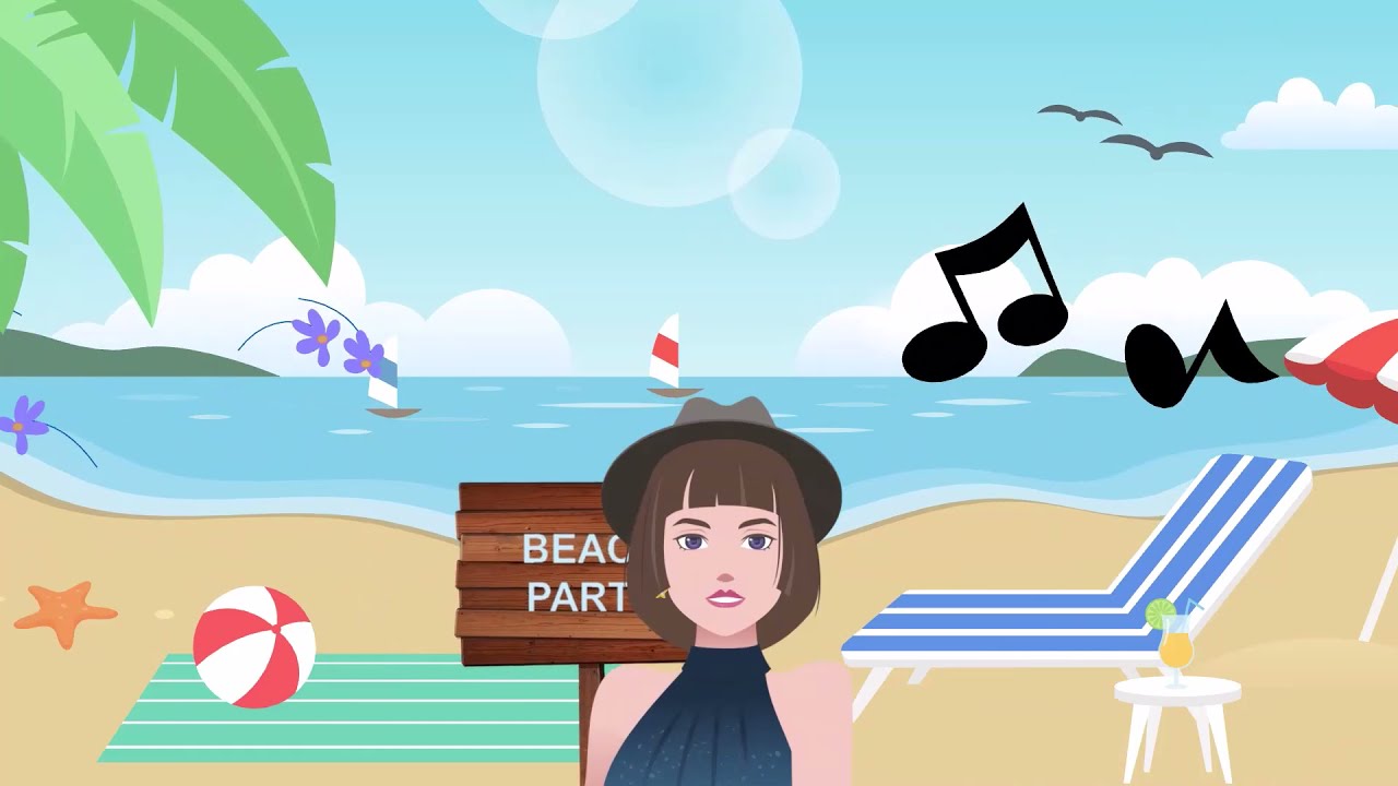 Beach Invitation Cartoon Video - 2d Animation Movie 