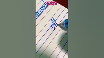 “Alice” name in cursive handwriting #cursivestyle #cursive #share #art #shorts #shorts