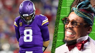 Cam Newton's reaction to Kirk Cousins injury