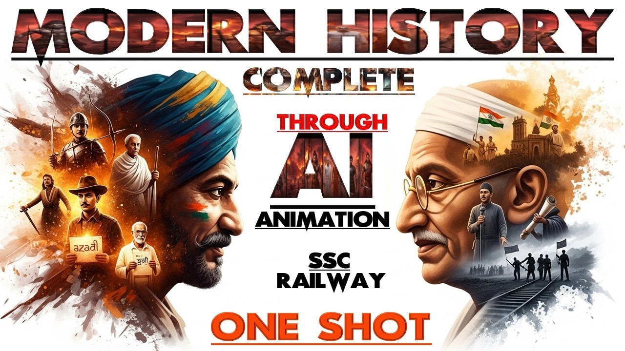 Modern Indian History in ONE SHOT! | Complete AI Animation Revision (1498–1947) | SSC • UPSC • PCS