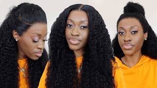 Undetectable Burmese Curly Wig from START to FINISH | Jet Black Dye, Wig Making, Install | ULA HAIR