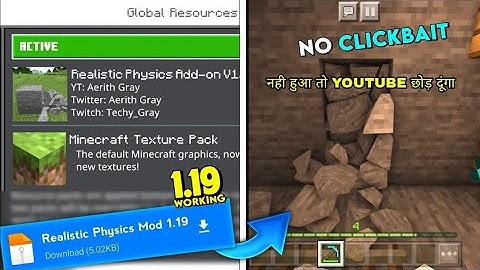 Realistische physics-mods in Minecraft PE 1.20 / Block Breaking Physics-mods in McPE 1.20 | Physi...