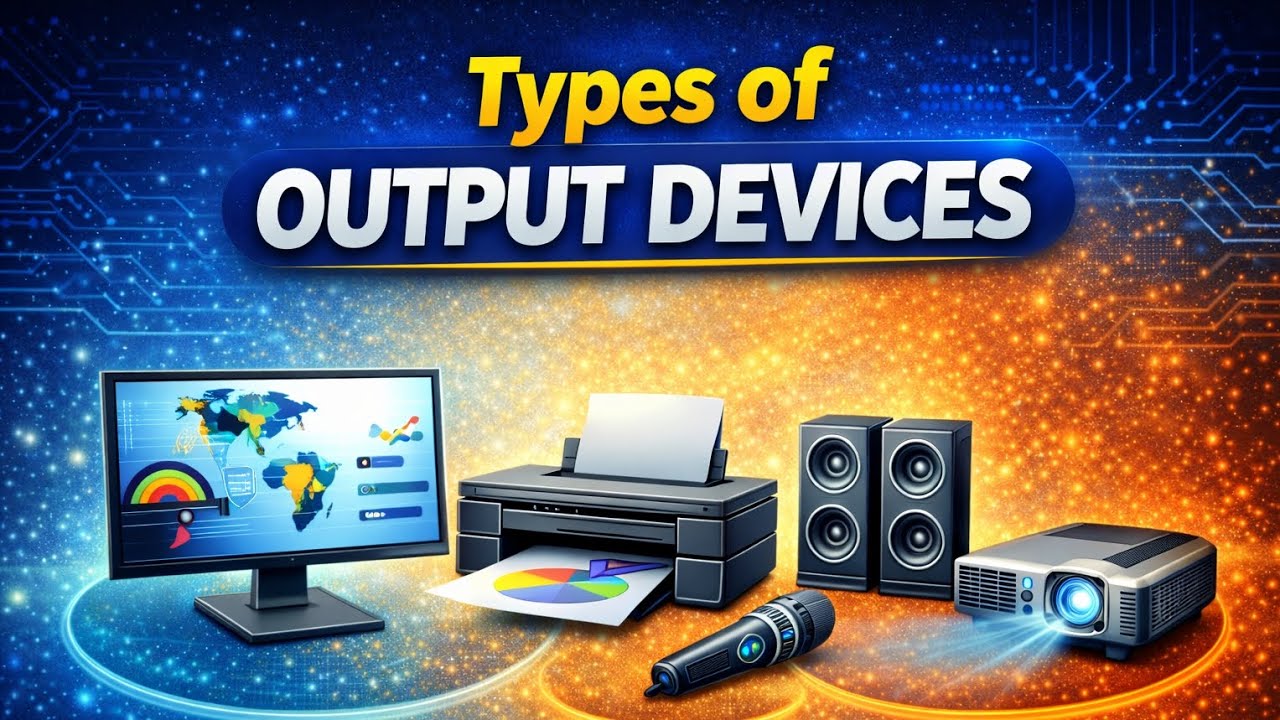 Types of Output Devices | Monitor, Printer, Speakers, Projector ...