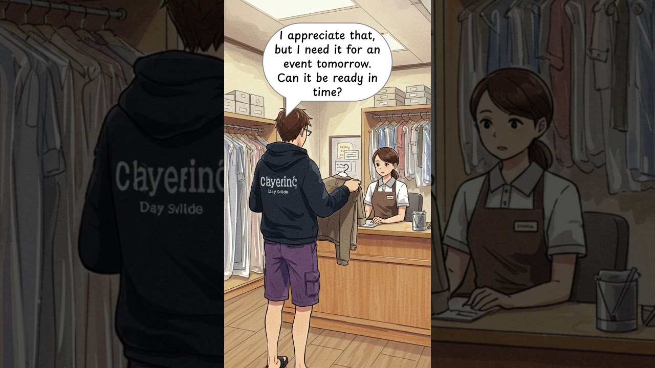 👔 Complaining at a Dry Cleaner – Simple English Dialogue – Learn English in Context 