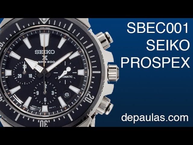 Taking a look at the SBEC001 Seiko Prospex Transocean Black Chronograph  Dive Watch - YouTube