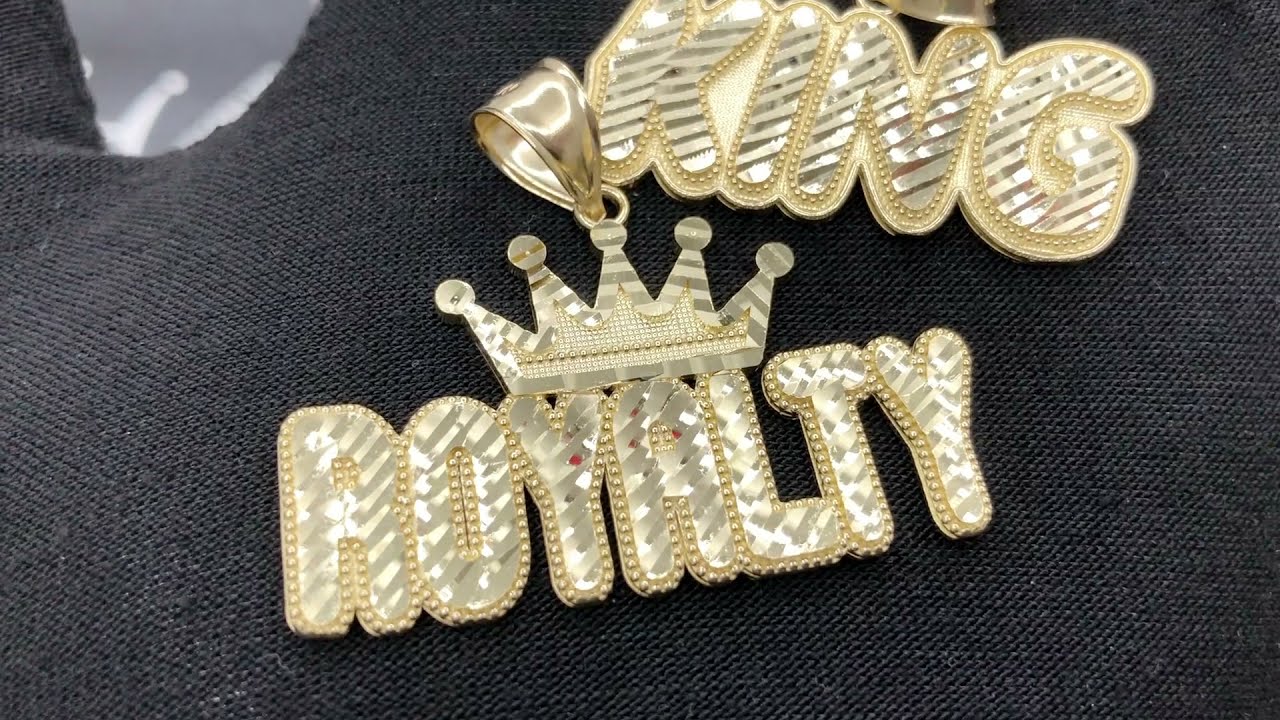 10K Solid Gold Hip Hop Pendants | Real Yellow Gold Charms