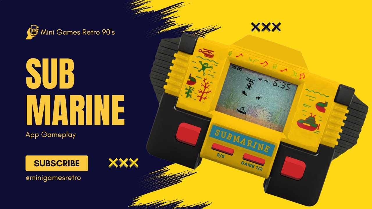 Submarine Mini Games Retro 90s Gameplay - Handheld lcd mini game
