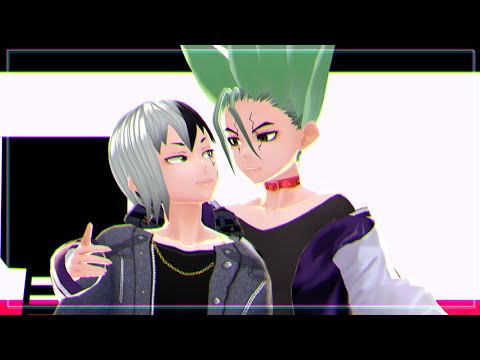 【dcst MMD】石神千空とあさぎりゲンで【乱躁滅裂ガール】
