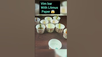 Challenge: VIM Bar With Litmus Paper PH Color Change 🔥 Is It Possible? 🔥 ThoughtToSay #shorts #9
